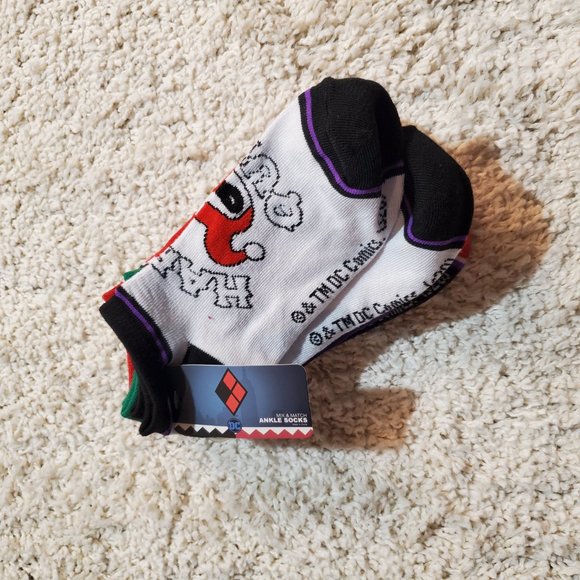 DC Comics Socks Harley Quinn 6 Pair Wonderwoman - Picture 9 of 15